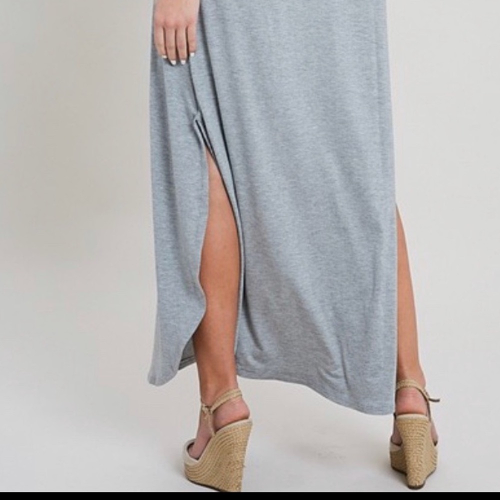 NEW! Gray Maxi Dress! - Picture 6 of 6